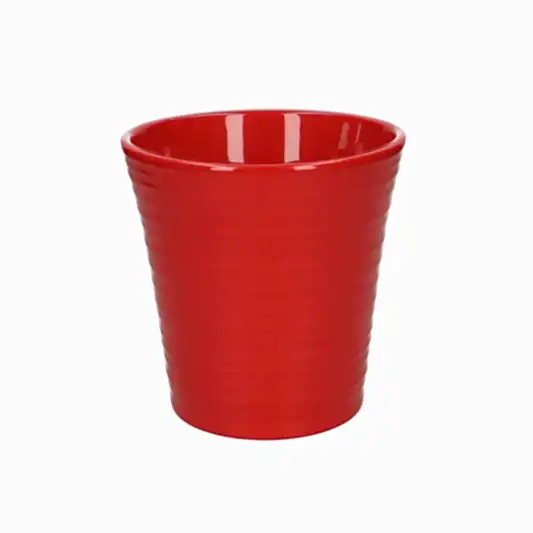 Ribbed Pot | Red | Pots & Planters
