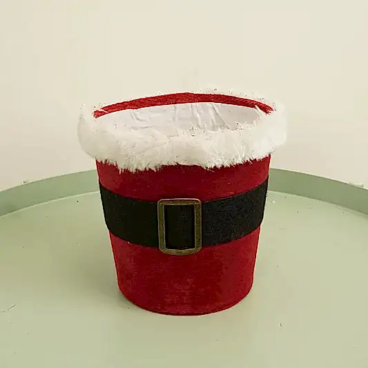 Fluffy Santa Belted Pot | 