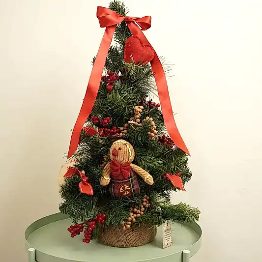 Gingerbread Themed Mini Faux Christmas Tree | Christmas