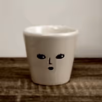 Wakey Face Pot | White - Ceramic Plant Pot