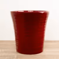 Ribbed Pot | Red - Ceramic Plant Pot