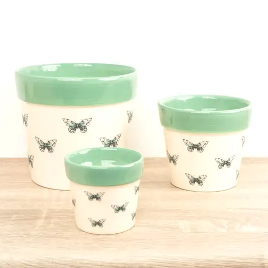 Butterfly Pot | Mint Green | Pots & Planters