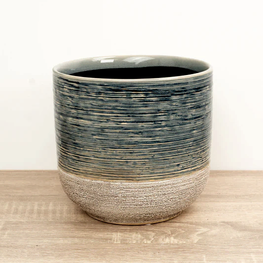 Vasto Denim Pot | Blue | Pots & Planters