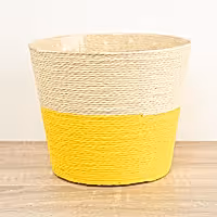 Riley Basket | Yellow - Hessian Plant Pot