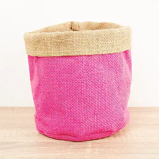 Hessian Pot | Pink | Pots & Planters