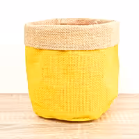 Hessian Pot | Yellow - Fabric Plant Pot