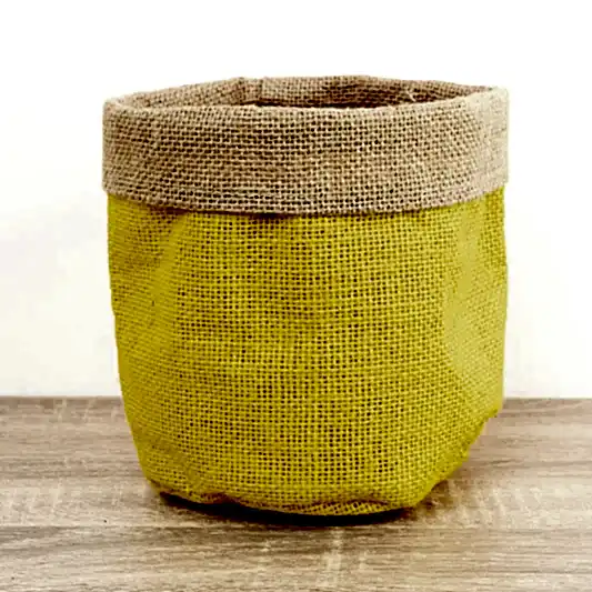 Hessian Pot | Yellow | Pots & Planters