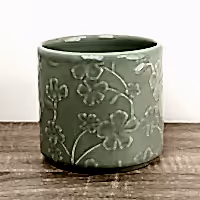 Betsy Floral Pot | Mint - Ceramic Plant Pot