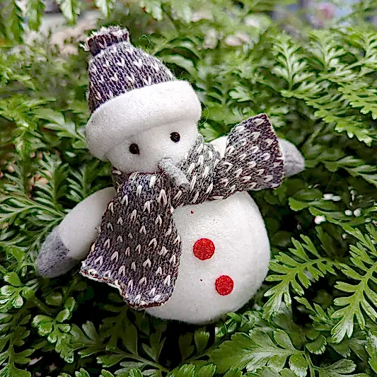 Plush Snowman | Decorative Plant Pot Accessory | Gardening Accessories